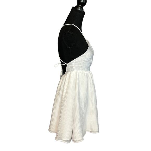 Lovers + Friends White Halter Mini Dress SMALL Fit and Flare Backless $198 NEW - Picture 5 of 8